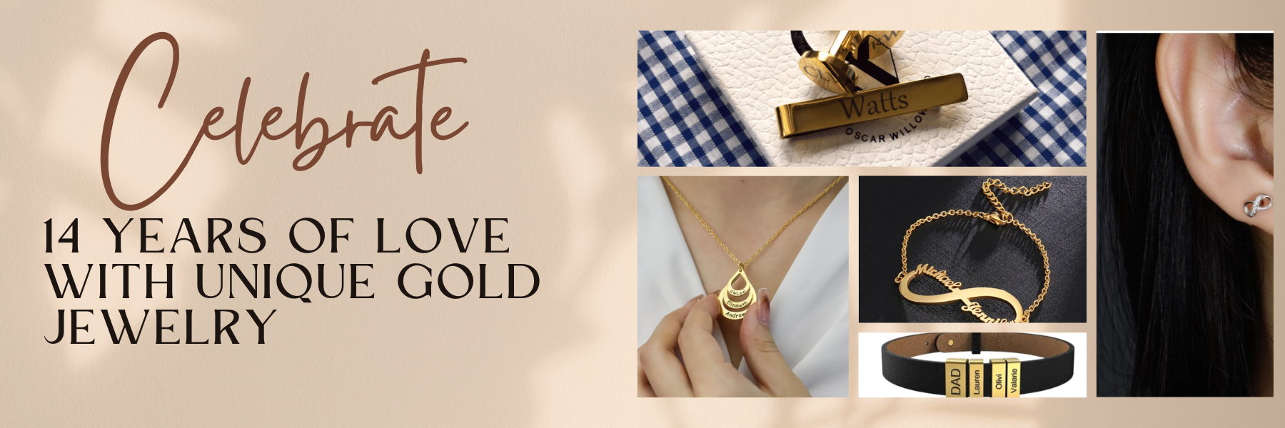 Unique 14th Anniversary Gold Jewelry