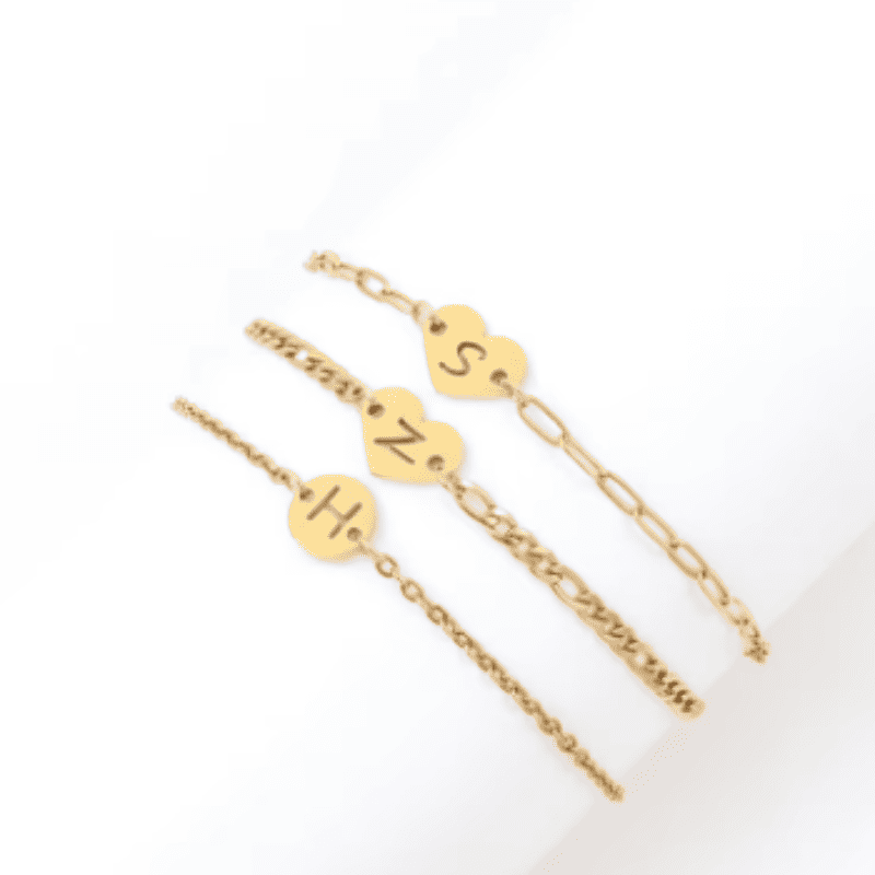 Love Initial Charm Bracelet