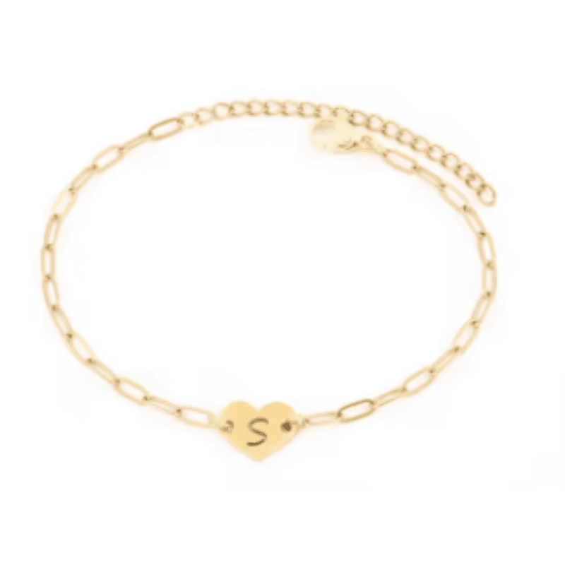 Love Initial Charm Bracelet