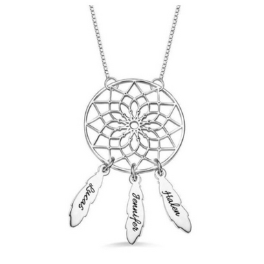 Dreamcatcher Necklace  Oscar Willow & Co Silver