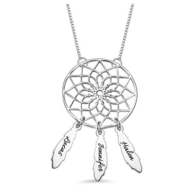 Dreamcatcher Necklace Oscar Willow & Co Silver