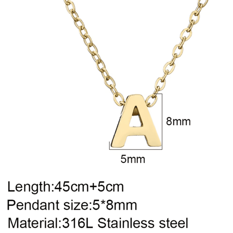 Golden Initial Choker Necklace