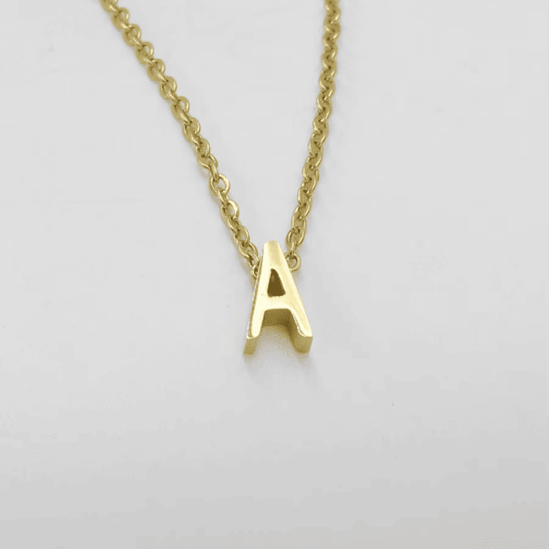 Golden Initial Choker Necklace