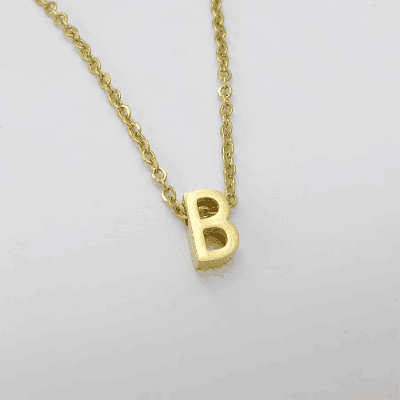 Golden Initial Choker Necklace