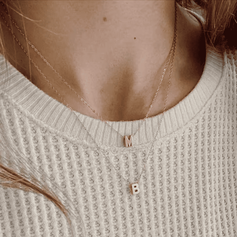 Golden Initial Choker Necklace