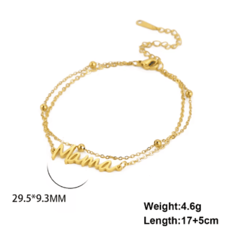 Mama Charm Bead Bracelet
