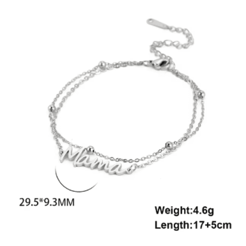 Mama Charm Bead Bracelet