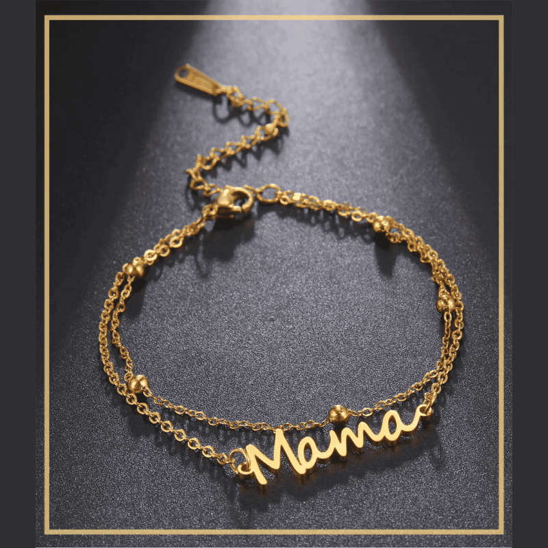 Mama Charm Bead Bracelet