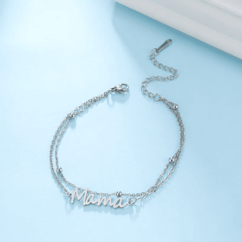 Mama Charm Bead Bracelet