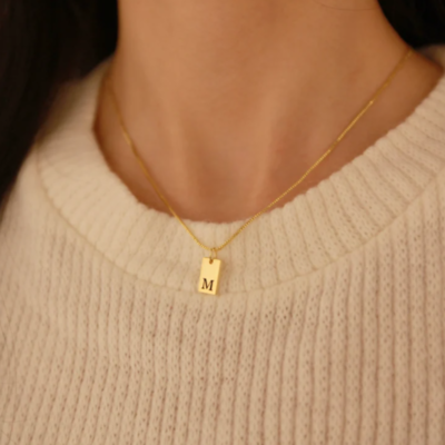 Elegant Initial Pendant Necklace