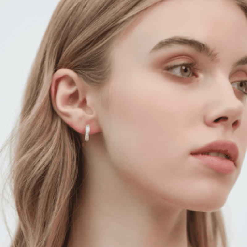 Radiant Halo Hoop Earrings