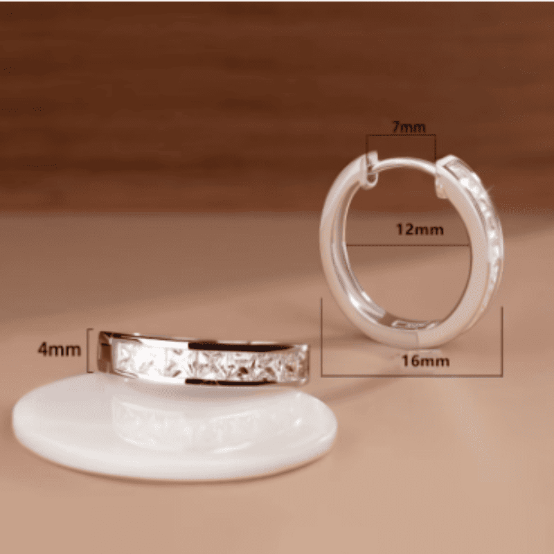 Radiant Halo Hoop Earrings