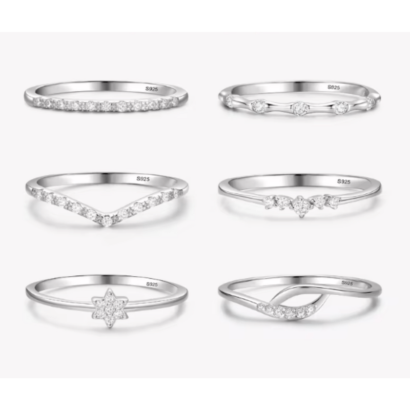 Sterling Silver Star Sparkle Ring  Oscar Willow & Co