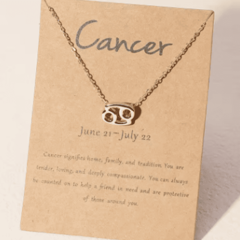 Cancer "The Lunar Heart" Zodiac Necklace
