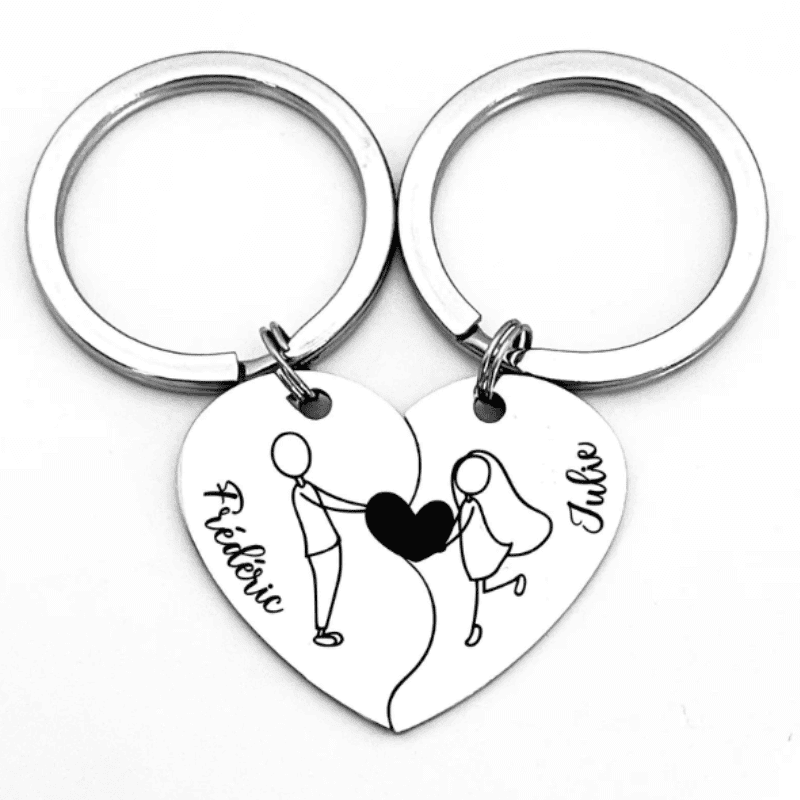 Complete Me Couple Keychain