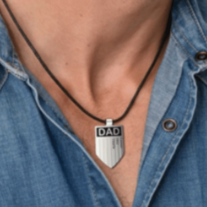 Dad Family Shield Necklace  Oscar Willow & Co