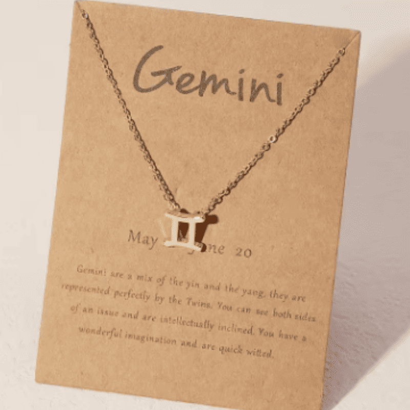 Gemini "The Twin Light" Zodiac Necklace