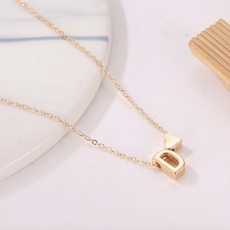 Heart Initial Necklace  Oscar Willow & Co