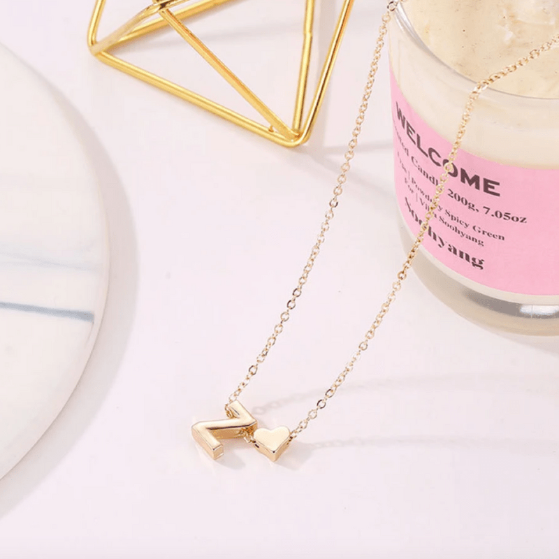 Heart Initial Necklace  Oscar Willow & Co