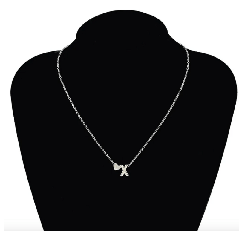 Heart Initial Necklace  Oscar Willow & Co