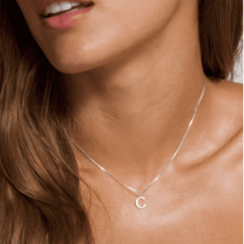 Initial Charm Pendant Necklace