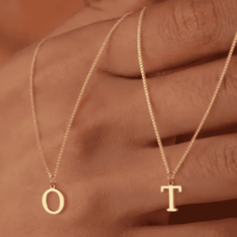 Initial Charm Pendant Necklace