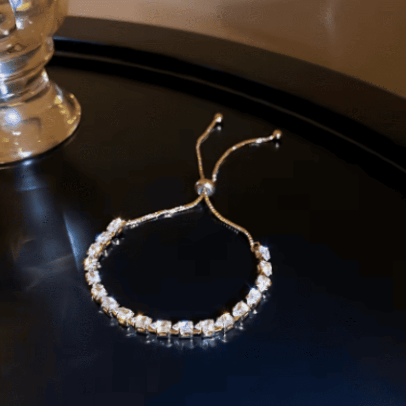 Lustrous Heart Stone Bracelet