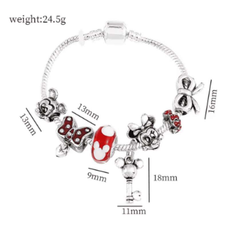 Mouse Magic Sweetheart Style Charm Bracelet