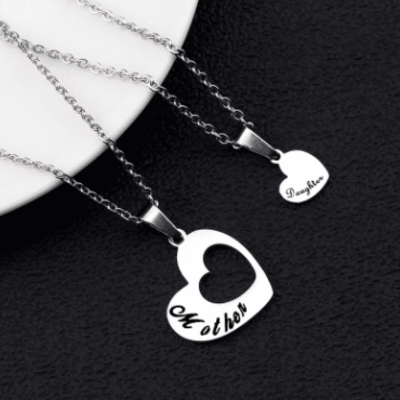 Mother & Daughter Love Pendant Set