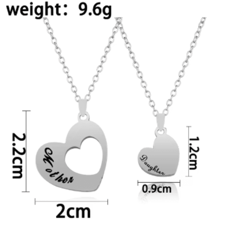 Mother & Daughter Love Pendant Set