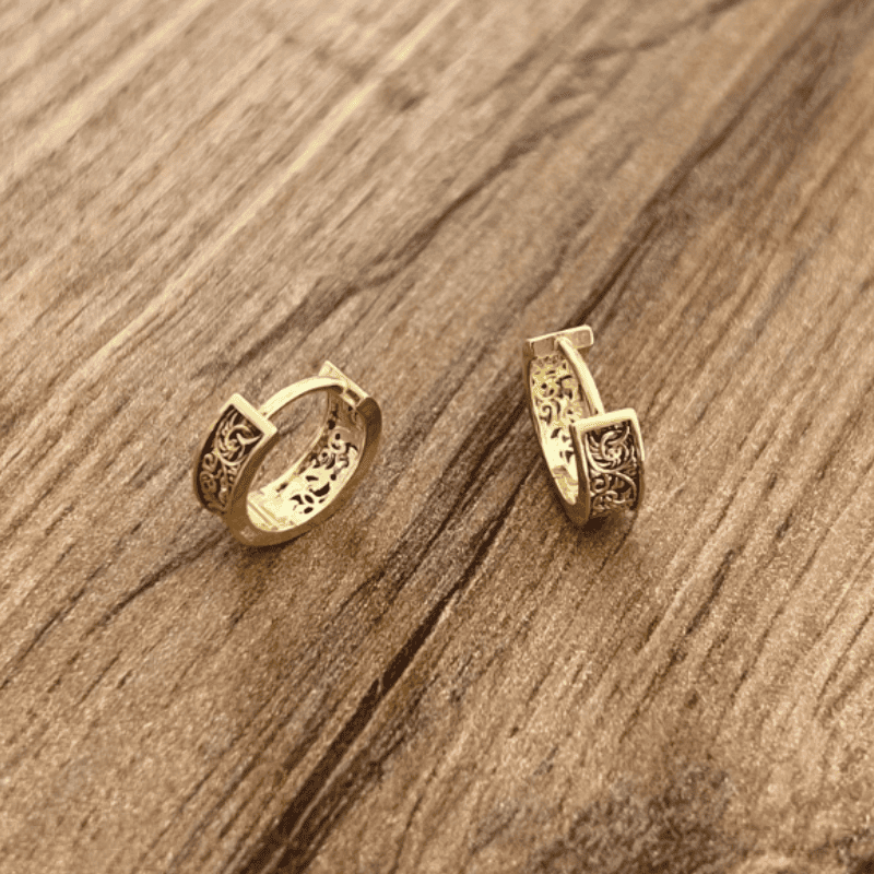Regal Engraved Hoops
