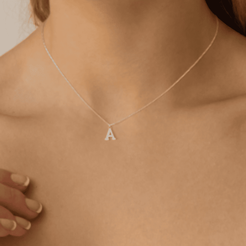 Initial Charm Pendant Necklace