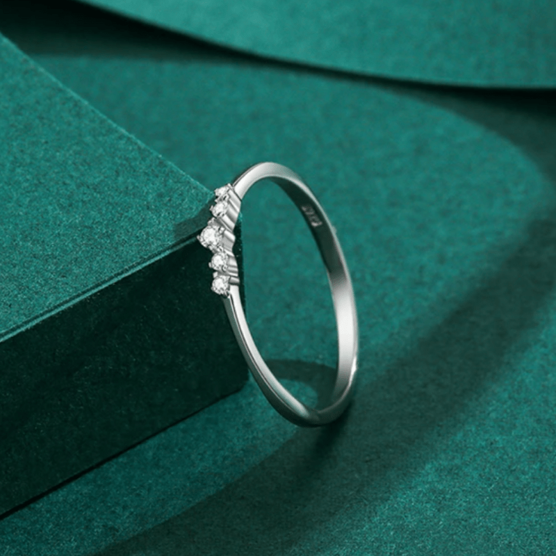 Sterling Silver Delicate Sparkle Ring  Oscar Willow & Co