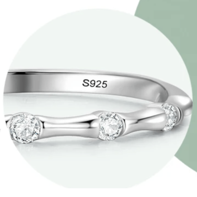Sterling Silver Starlight Wave Sparkle Ring  Oscar Willow & Co