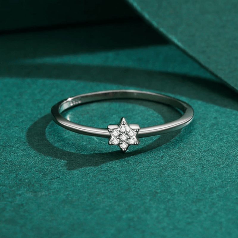 Sterling Silver Star Sparkle Ring  Oscar Willow & Co