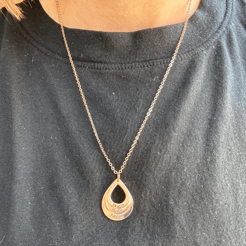 Tear Drop Layer Necklace  Oscar Willow & Co