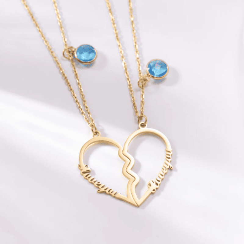 Two Halves, One Heart Necklace Set