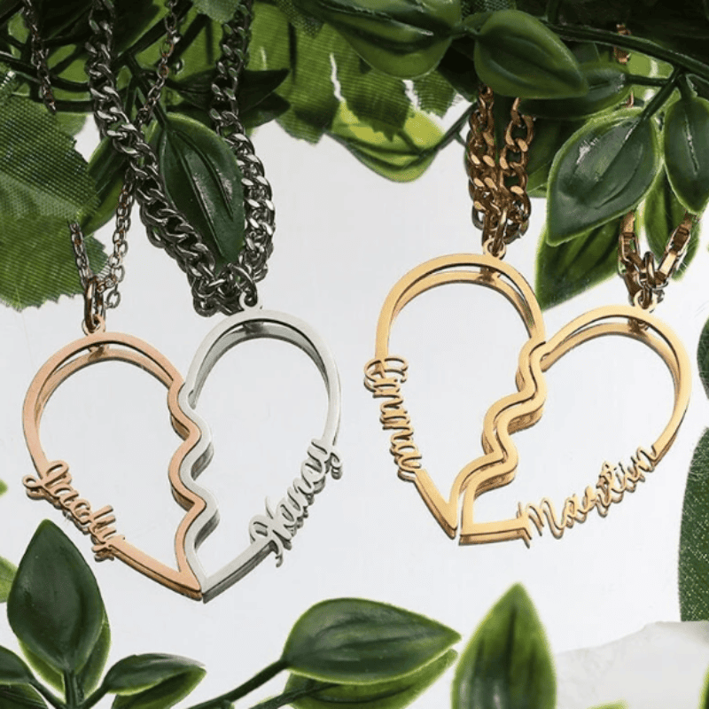 Two Names, One Heart Necklace