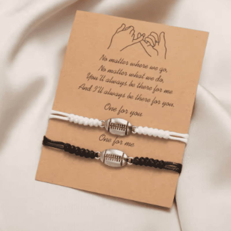 Unbreakable Bond Football Bracelet Set