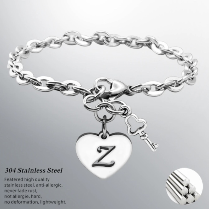 Heart Letter Bracelet  Oscar Willow & Co