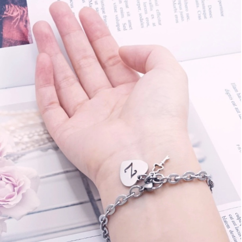 Heart Letter Bracelet  Oscar Willow & Co