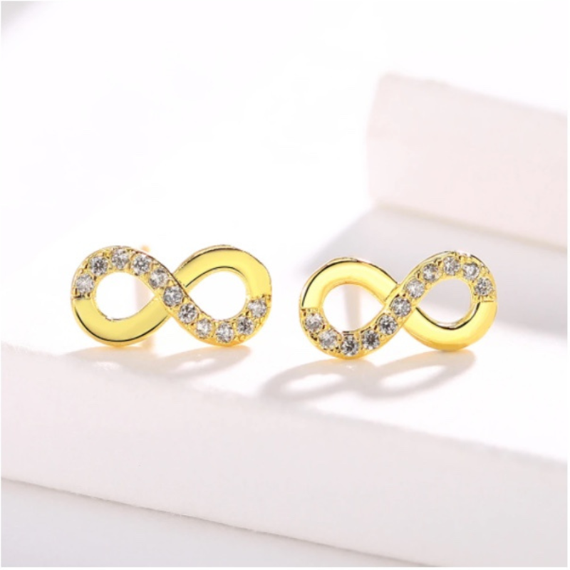Infinity Love Earrings Oscar Willow & Co Gold