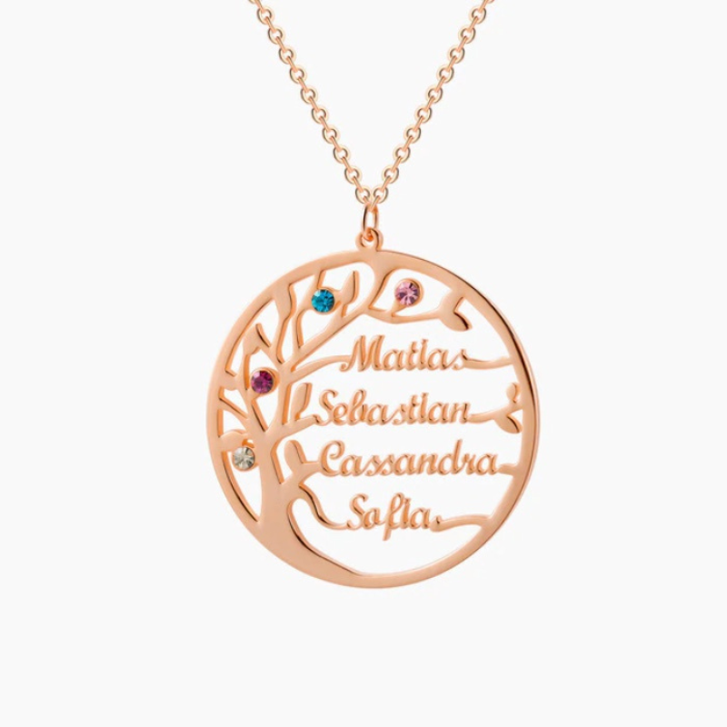 Family Tree Necklace  Oscar Willow & Co Rose Gold  