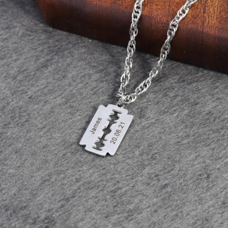 Razor Blade Necklace  Oscar Willow & Co   