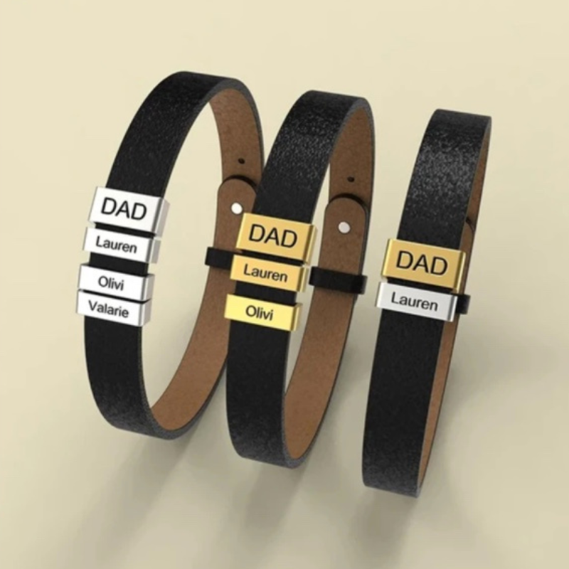 Family Pride Leather Bracelet  Oscar Willow & Co   