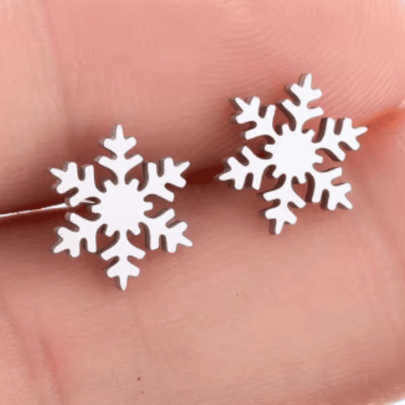 Frosted Radiance Snowflake Studs