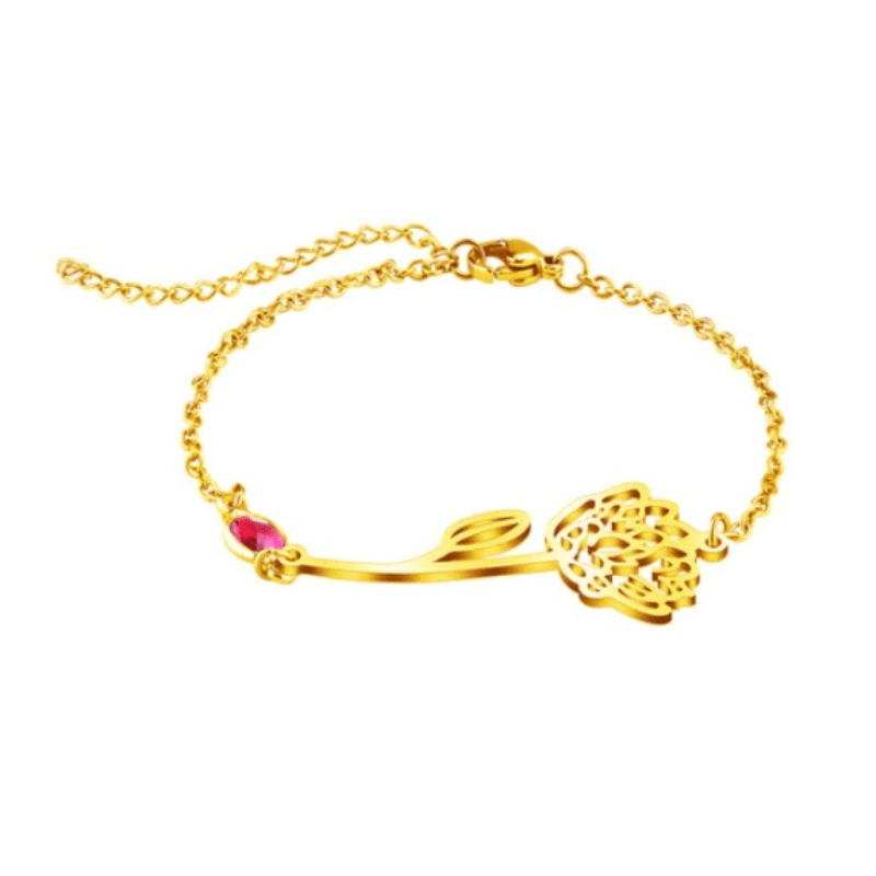 Birth Flower Bracelet 14K Gold Fill / 6-6.5