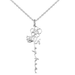 Birth Flower Name Necklace  Oscar Willow & Co Silver January- Snowdrop 