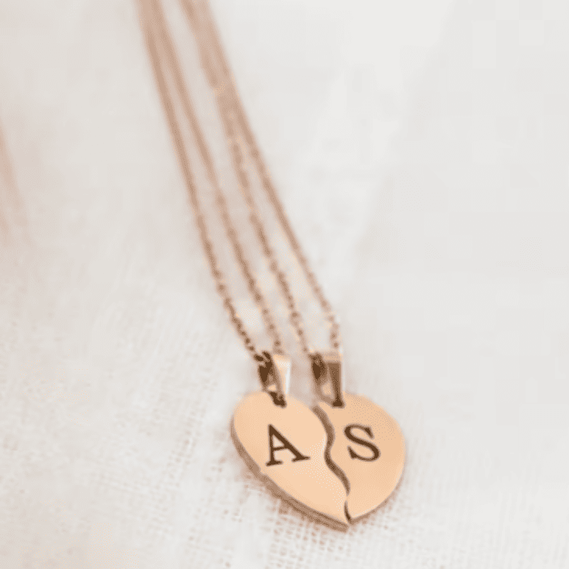 Bonded Hearts Necklace Set