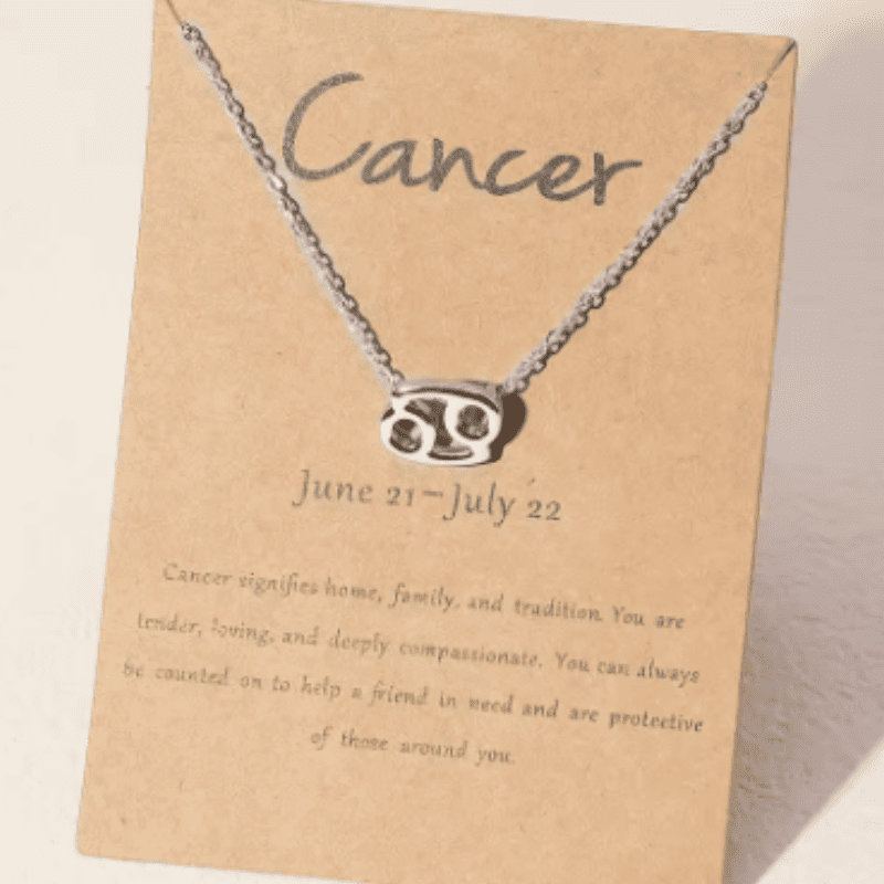 Cancer "The Lunar Heart" Zodiac Necklace